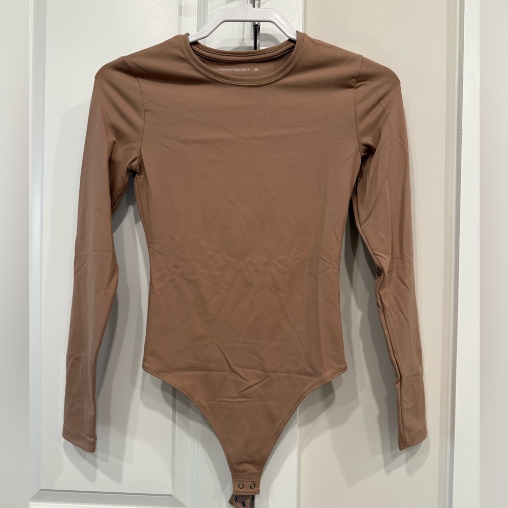 Abercrombie & Fitch Tan Long Sleeve Kids Bodysuit